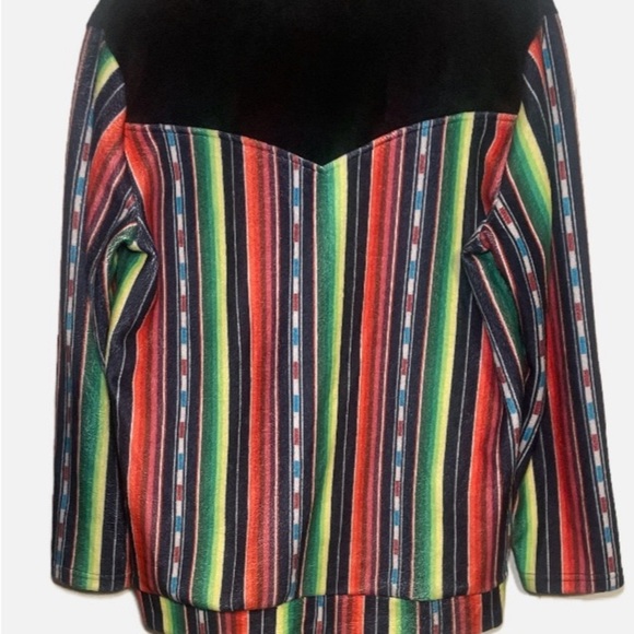 Lucky & Blessed Women’s 3/4 zip pullover long sleeve multicolored shirt - Picture 2 of 8